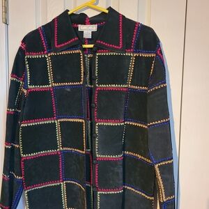 S.M.H. Boutique Patchwork Leather Jacket